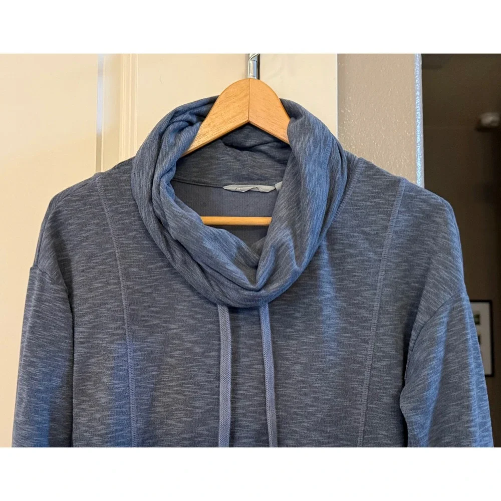 Wmns Gray Athleta Cowl Neck Tunic Sweatshirt Pockets Size‎ XS Yoga Sporty Comfy